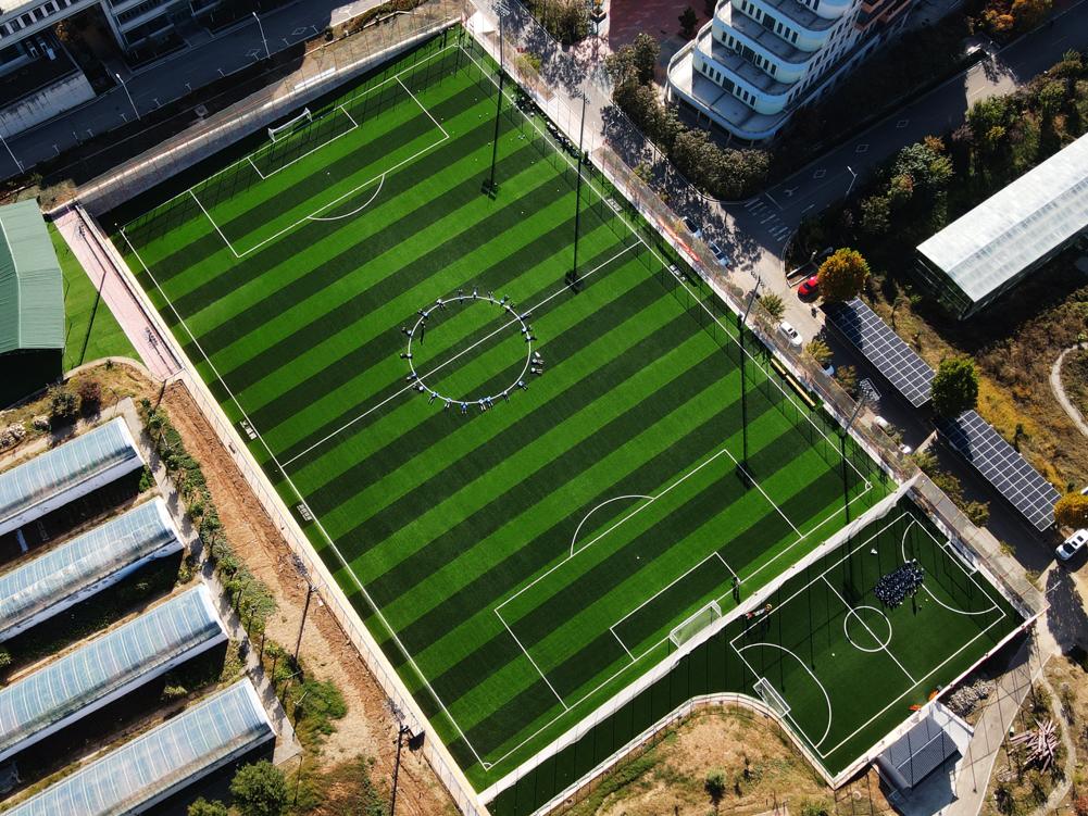 山东和悦体育训练中心，威腾免填充草坪场地